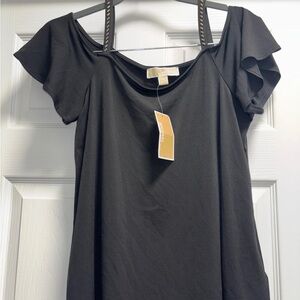 Michael Kors Black Off-Shoulder Blouse